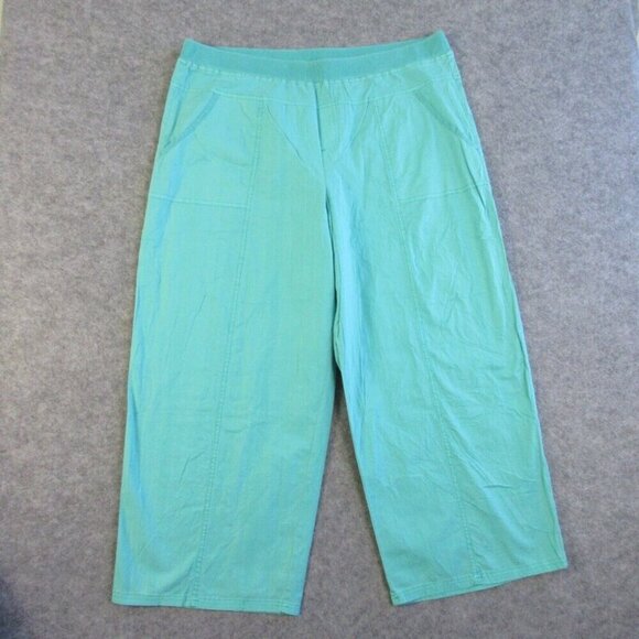 Habitat Womens Pants XXL Blue Cotton Relaxed Pull On Casual Chino Wide Leg 308 - Picture 1 of 11